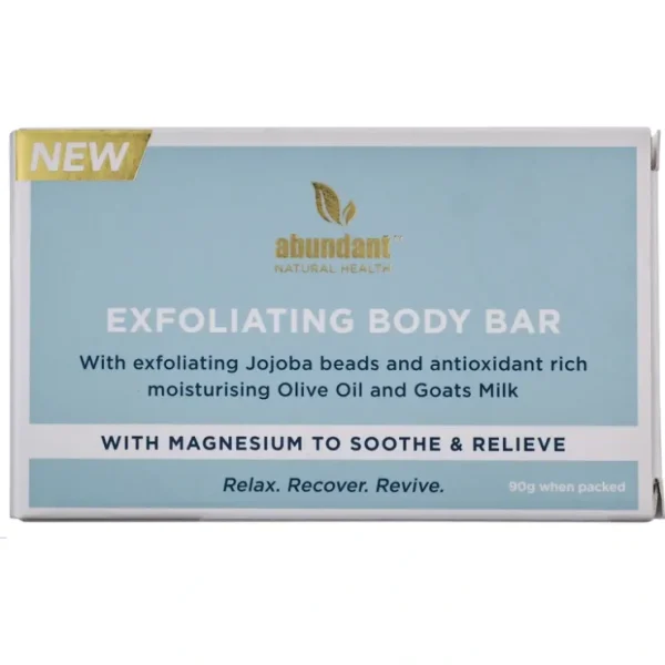 Abundant Natural Health Exfoliating Body Bar 90g - Fresh Bloom Skin - Premium Skincare Solutions for Nourished, Hydrated, and Radiant Skin Every Day
