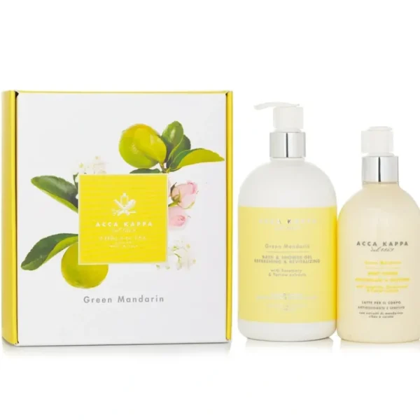Acca Kappa Green Mandarin Body Care Gift Set: 2pcs - Fresh Bloom Skin - Premium Skincare Solutions for Nourished, Hydrated, and Radiant Skin Every Day