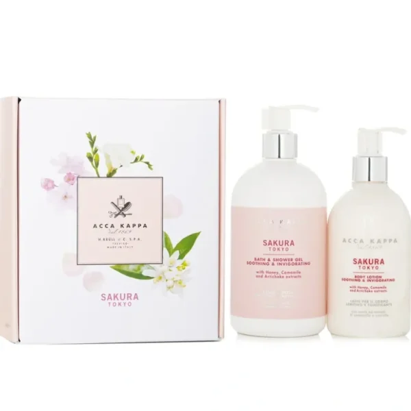 Acca Kappa Sakura Tokyo Body Care Gift Set: 2pcs - Fresh Bloom Skin - Premium Skincare Solutions for Nourished, Hydrated, and Radiant Skin Every Day
