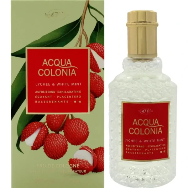 4711 Acqua Colonia - Lychee and White Mint by Muelhens for Unisex - 1.7 oz EDC Spray - Fresh Bloom Skin - Premium Skincare Solutions for Nourished, Hydrated, and Radiant Skin Every Day