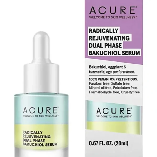 Acure Radically Rejuvenating Dual Phase Bakuchiol Serum 20ml - Fresh Bloom Skin - Premium Skincare Solutions for Nourished, Hydrated, and Radiant Skin Every Day