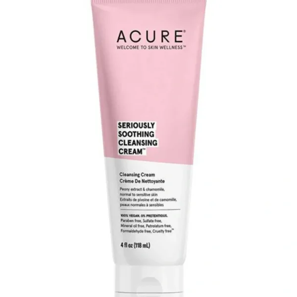 Acure Seriously Soothing Cleansing Cream 118ml - Fresh Bloom Skin - Premium Skincare Solutions for Nourished, Hydrated, and Radiant Skin Every Day