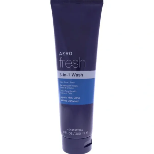 Aeropostale Aero Fresh 3-In-1 Wash by Aeropostale for Men - 10 oz Body Wash - Fresh Bloom Skin - Premium Skincare Solutions for Nourished, Hydrated, and Radiant Skin Every Day