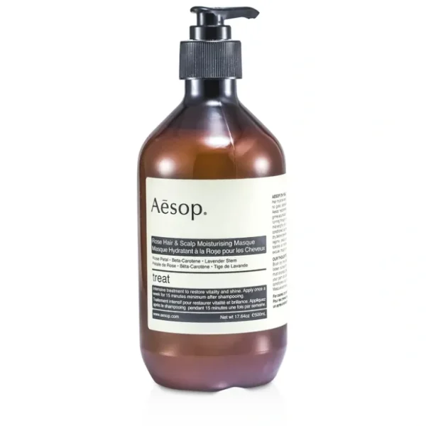 Aesop Rose Hair & Scalp Moisturising Masque (For All Hair Types) 500ml/17.64oz - Fresh Bloom Skin - Premium Skincare Solutions for Nourished, Hydrated, and Radiant Skin Every Day