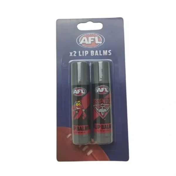 Afl Lip Balm Two Pack Essendon - Fresh Bloom Skin - Premium Skincare Solutions for Nourished, Hydrated, and Radiant Skin Every Day