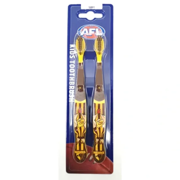 Afl Mascot Kids Toothbrush - Hawthorn 2 Pack - Fresh Bloom Skin - Premium Skincare Solutions for Nourished, Hydrated, and Radiant Skin Every Day