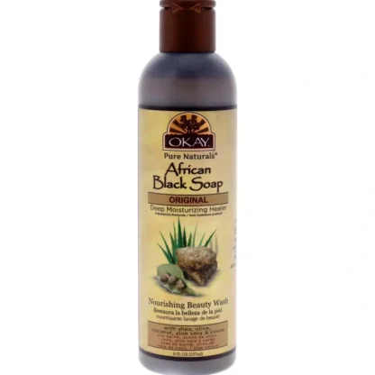 African Black Liquid Soap by Okay for Unisex - 8 oz Soap - Fresh Bloom Skin - Premium Skincare Solutions for Nourished, Hydrated, and Radiant Skin Every Day
