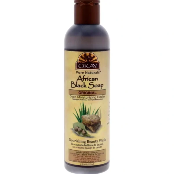 African Black Liquid Soap by Okay for Unisex - 8 oz Soap - Fresh Bloom Skin - Premium Skincare Solutions for Nourished, Hydrated, and Radiant Skin Every Day