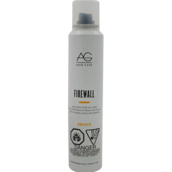 AG Hair Cosmetics Firewall Argan Flat Iron Spray by AG Hair Cosmetics for Unisex - 5 oz Hairspray - Fresh Bloom Skin - Premium Skincare Solutions for Nourished, Hydrated, and Radiant Skin Every Day