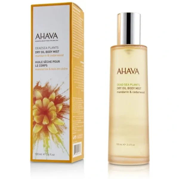 Ahava Deadsea Plants Dry Oil Body Mist - Mandarin & Cedarwood 100ml/3.4oz - Fresh Bloom Skin - Premium Skincare Solutions for Nourished, Hydrated, and Radiant Skin Every Day