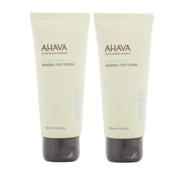 Ahava Deadsea Water Mineral Foot Cream Duo Pack 2x100ml/3.4oz - Fresh Bloom Skin - Premium Skincare Solutions for Nourished, Hydrated, and Radiant Skin Every Day