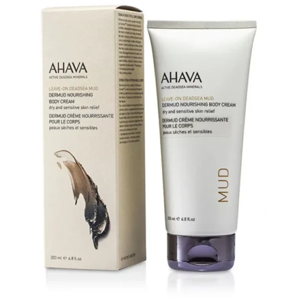 Ahava Leave-on Deadsea Mud Dermud Nourishing Body Cream 200ml/6.7oz - Fresh Bloom Skin - Premium Skincare Solutions for Nourished, Hydrated, and Radiant Skin Every Day