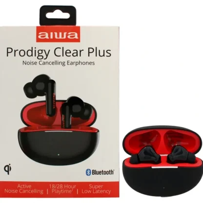 Aiwa Audio Prodigy Clear Plus Noise Cancelling Earphones - Black by Aiwa for Unisex - 1 Pc Earphones - Fresh Bloom Skin - Premium Skincare Solutions for Nourished, Hydrated, and Radiant Skin Every Day