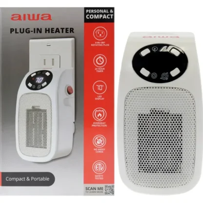 Aiwa Home Plug-In Heater - White by Aiwa for Unisex - 1 Pc Heater - Fresh Bloom Skin - Premium Skincare Solutions for Nourished, Hydrated, and Radiant Skin Every Day