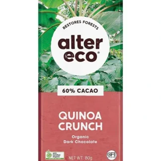 Alter Eco Chocolate Organic Dark Quinoa Crunch 12x80g - Fresh Bloom Skin - Premium Skincare Solutions for Nourished, Hydrated, and Radiant Skin Every Day