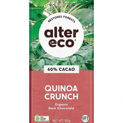 Alter Eco Chocolate Organic Dark Quinoa Crunch 12x80g - Fresh Bloom Skin - Premium Skincare Solutions for Nourished, Hydrated, and Radiant Skin Every Day