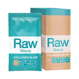 Amazonia Raw Beauty Collagen Glow Unflavoured Sachets 9g x 20 Pack - Fresh Bloom Skin - Premium Skincare Solutions for Nourished, Hydrated, and Radiant Skin Every Day