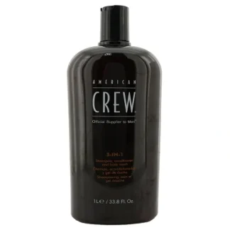 American Crew Men 3-IN-1 Shampoo, Conditioner & Body Wash 1000ml/33.8oz - Fresh Bloom Skin - Premium Skincare Solutions for Nourished, Hydrated, and Radiant Skin Every Day