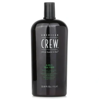 American Crew Men 3-IN-1 Tea Tree Shampoo, Conditioner and Body Wash 1000ml/33.8oz - Fresh Bloom Skin - Premium Skincare Solutions for Nourished, Hydrated, and Radiant Skin Every Day