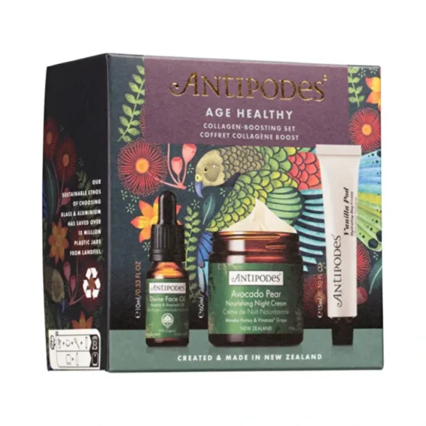 Antipodes Age Healthy (Collagen-Boosting Set) Pack - Fresh Bloom Skin - Premium Skincare Solutions for Nourished, Hydrated, and Radiant Skin Every Day