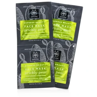 Apivita Express Beauty Face Mask with Prickly Pear (Moisturizing & Soothing) - Unboxed 6x(2x8ml) - Fresh Bloom Skin - Premium Skincare Solutions for Nourished, Hydrated, and Radiant Skin Every Day