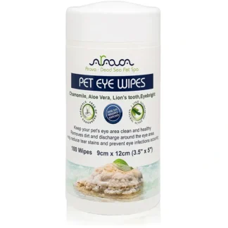 Arava Dead Sea Pet Spa Pet Eye Wipes by Arava Dead Sea Pet Spa for Unisex - 100 Count Wipes - Fresh Bloom Skin - Premium Skincare Solutions for Nourished, Hydrated, and Radiant Skin Every Day