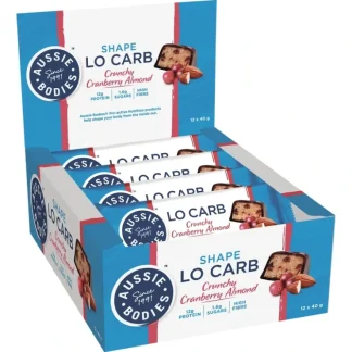 Aussie Bodies Lo Carb Crunchy Cranberry Almond 40g x 12 - Fresh Bloom Skin - Premium Skincare Solutions for Nourished, Hydrated, and Radiant Skin Every Day