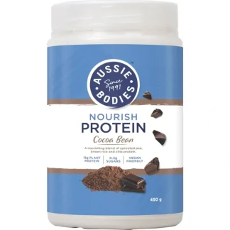 Aussie Bodies Nourish Protein Powder Cocoa Bean 450g - Fresh Bloom Skin - Premium Skincare Solutions for Nourished, Hydrated, and Radiant Skin Every Day