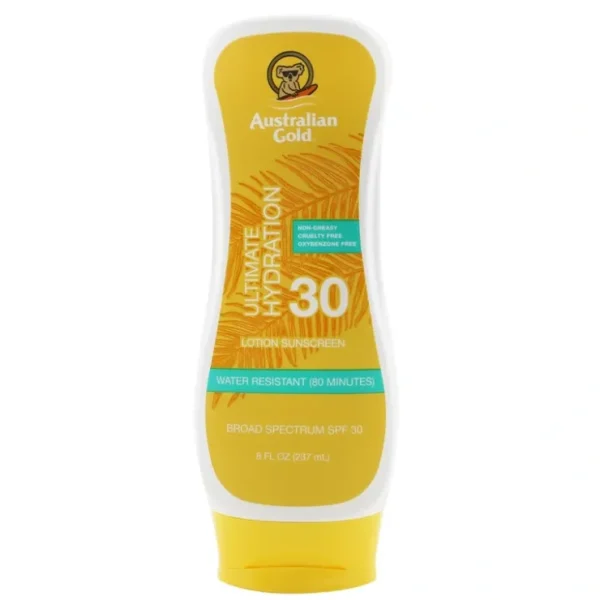 Australian Gold Lotion Sunscreen SPF 30 (Ultimate Hydration) 237ml/8oz - Fresh Bloom Skin - Premium Skincare Solutions for Nourished, Hydrated, and Radiant Skin Every Day