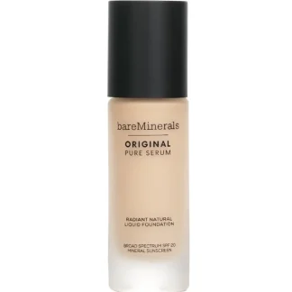 BareMinerals Original Pure Serum Radiant Natural Liquid Foundation Mineral SPF 20 - # Fair Warm 1 30ml/1oz - Fresh Bloom Skin - Premium Skincare Solutions for Nourished, Hydrated, and Radiant Skin Every Day