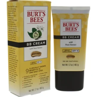 BB Cream SPF 15 - Light-Medium by Burts Bees for Women - 1.7 oz Makeup - Fresh Bloom Skin - Premium Skincare Solutions for Nourished, Hydrated, and Radiant Skin Every Day