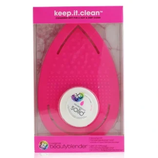BeautyBlender Keep It Clean (1x Cleansing Mitt, 1x Mini Blendcleanser Solid) 2pcs - Fresh Bloom Skin - Premium Skincare Solutions for Nourished, Hydrated, and Radiant Skin Every Day