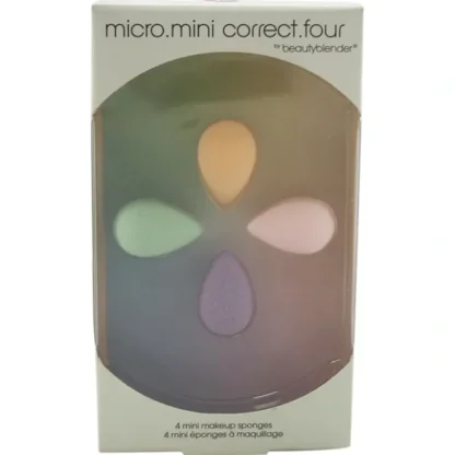 BeautyBlender Micro.Mini Correct.Four by BeautyBlender for Women - 4 Pc Kit Mini Makeup Sponge - Fresh Bloom Skin - Premium Skincare Solutions for Nourished, Hydrated, and Radiant Skin Every Day