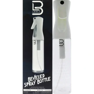 Beveled Spray Bottle - White-Clear by L3VEL3 for Unisex - 10 oz Spray - Fresh Bloom Skin - Premium Skincare Solutions for Nourished, Hydrated, and Radiant Skin Every Day