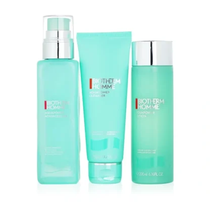 Biotherm Homme Aquapower Power Of 3 Set : Cleanser + Toning Lotion 200ml + Advanced Gel 100ml 3pcs+1bag - Fresh Bloom Skin - Premium Skincare Solutions for Nourished, Hydrated, and Radiant Skin Every Day