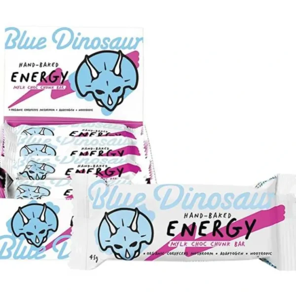 Blue Dinosaur Hand-Baked Energy Bar Mylk Choc Chunk 12x45g - Fresh Bloom Skin - Premium Skincare Solutions for Nourished, Hydrated, and Radiant Skin Every Day