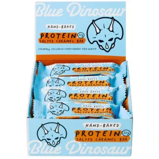 Blue Dinosaur Protein Salted Caramel Bar 60g x 12 - Fresh Bloom Skin - Premium Skincare Solutions for Nourished, Hydrated, and Radiant Skin Every Day