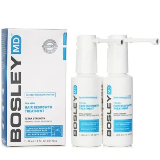 Bosley Men's Hair Re growth Treatment Spray (Minoxidil Topical Solution 5%) 60ml x 2 - Fresh Bloom Skin - Premium Skincare Solutions for Nourished, Hydrated, and Radiant Skin Every Day