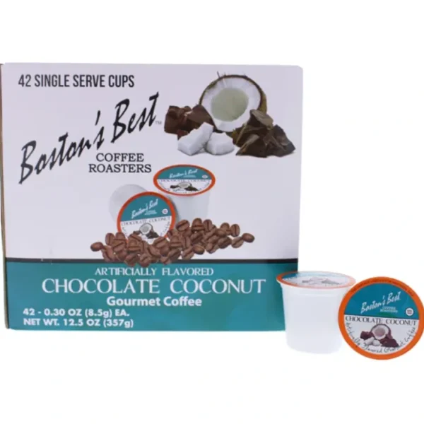 Bostons Best Chocolate Coconut Gourmet Coffee by Bostons Best for Unisex - 42 Cups Coffee - Fresh Bloom Skin - Premium Skincare Solutions for Nourished, Hydrated, and Radiant Skin Every Day