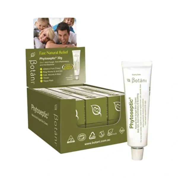Botani Phytoseptic Natural Anti-Fungal Skin Cream 30g x 6 Display - Fresh Bloom Skin - Premium Skincare Solutions for Nourished, Hydrated, and Radiant Skin Every Day