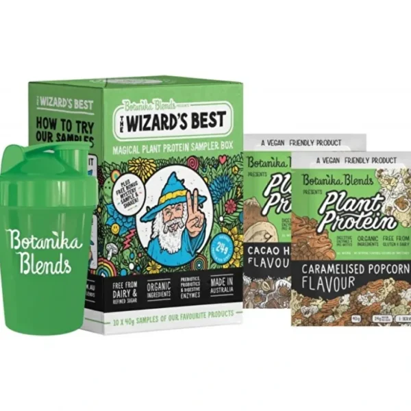 Botanika Blends The Wizard's Best Plant Protein Sampler Box 10x40g - Fresh Bloom Skin - Premium Skincare Solutions for Nourished, Hydrated, and Radiant Skin Every Day