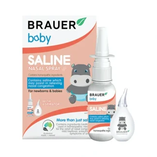 Brauer Baby Saline Nasal Spray with Aspirator 30ml - Fresh Bloom Skin - Premium Skincare Solutions for Nourished, Hydrated, and Radiant Skin Every Day