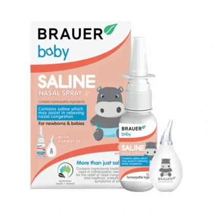 Brauer Baby Saline Nasal Spray with Aspirator 30ml - Fresh Bloom Skin - Premium Skincare Solutions for Nourished, Hydrated, and Radiant Skin Every Day