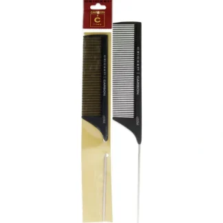 Carbon Comb Seamless Medium Tooth Pattern Metal Rattail - C55M by Cricket for Unisex - 1 Pc Comb - Fresh Bloom Skin - Premium Skincare Solutions for Nourished, Hydrated, and Radiant Skin Every Day