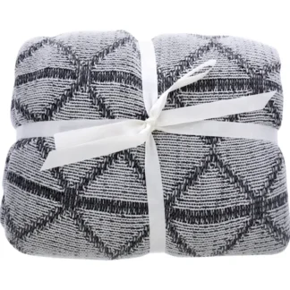 Cariloha Bamboo Knit Throw - Two-Tone Onyx-Harbor Gray by Cariloha for Unisex - 1 Pc Blanket - Fresh Bloom Skin - Premium Skincare Solutions for Nourished, Hydrated, and Radiant Skin Every Day