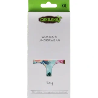 Cariloha Bamboo Lace Thong - Aqua Floral by Cariloha for Women - 1 Pc Underwear (2XL) - Fresh Bloom Skin - Premium Skincare Solutions for Nourished, Hydrated, and Radiant Skin Every Day