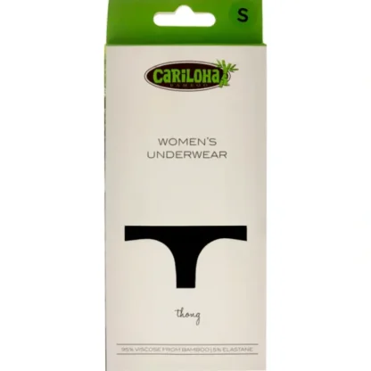 Cariloha Bamboo Lace Thong - Black by Cariloha for Women - 1 Pc Underwear (S) - Fresh Bloom Skin - Premium Skincare Solutions for Nourished, Hydrated, and Radiant Skin Every Day