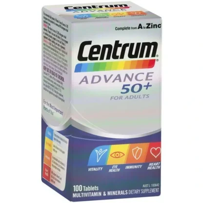 Centrum Advance 50+ 100 Tablets - Fresh Bloom Skin - Premium Skincare Solutions for Nourished, Hydrated, and Radiant Skin Every Day