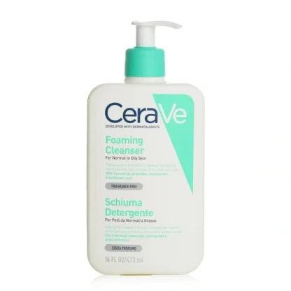 CeraVe Foaming Facial Cleanser for Normal to Oily Skin 473ml/16oz - Fresh Bloom Skin - Premium Skincare Solutions for Nourished, Hydrated, and Radiant Skin Every Day