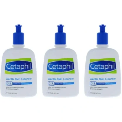 Cetaphil Gentle Skin Cleanser by Cetaphil for Unisex - 16 oz Cleanser - Pack of 3 - Fresh Bloom Skin - Premium Skincare Solutions for Nourished, Hydrated, and Radiant Skin Every Day